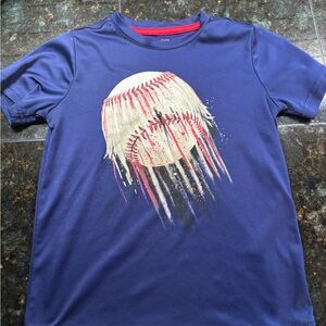 BCG Navy and Red Athletic Shirt Baseball